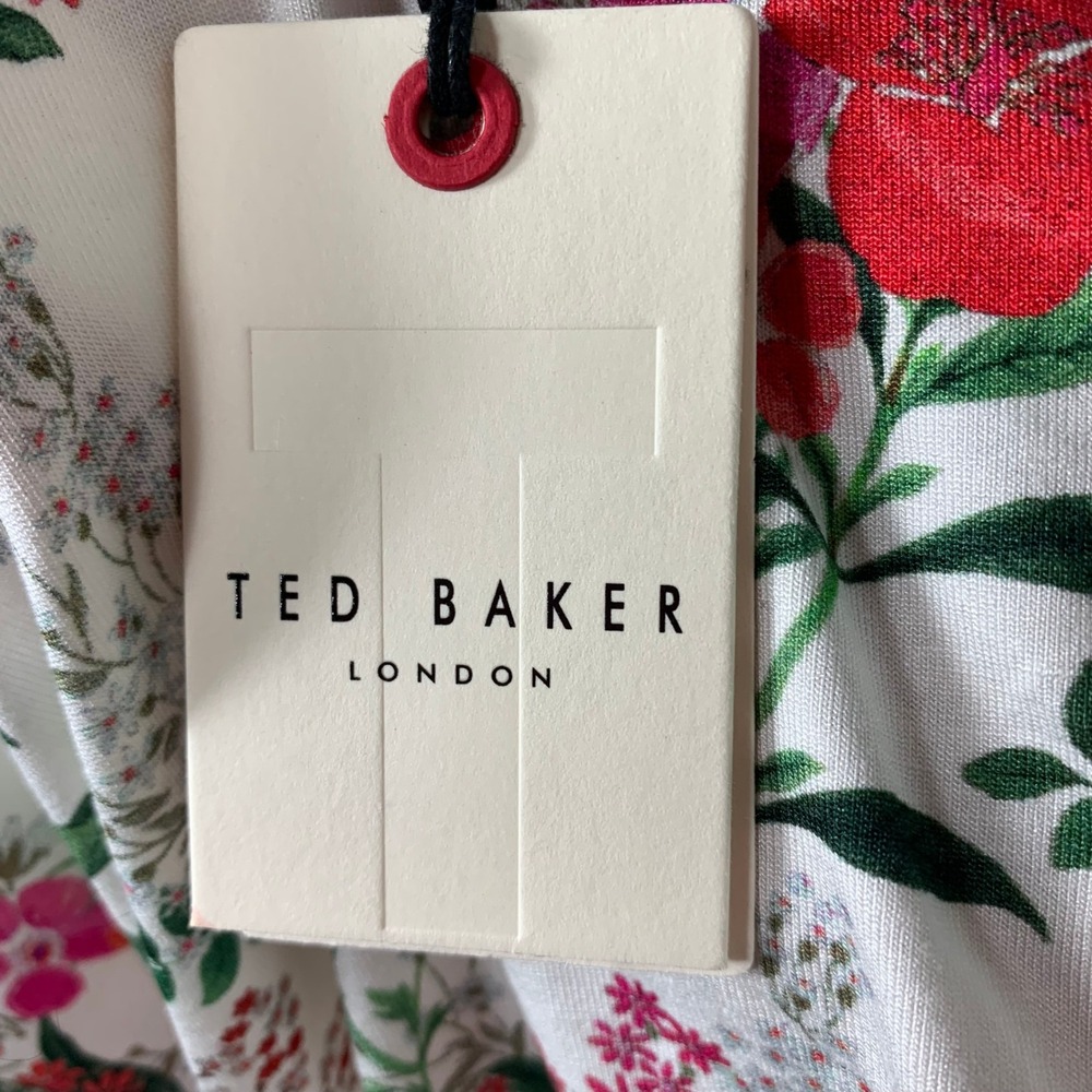NEW Ted Baker London Women's 3 6 8 Shirt Top Crew neck Career Floral Clari BB2 - Picture 8 of 9